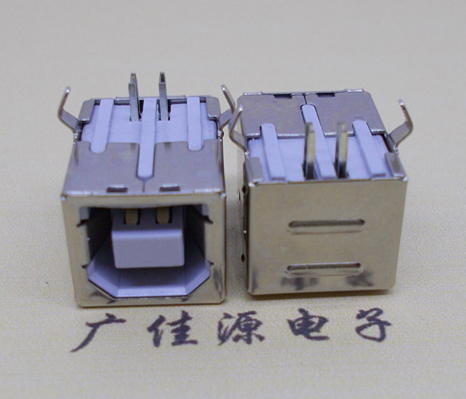 苏州USB BF90度母座 打印机接口 卧式插板DIP白胶
