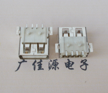 苏州USB AF方形脚 贴片母座 1.0/1.2柱子直边接口