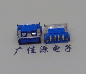 苏州AF短体10.0接口 蓝色胶芯 直边4pin端子SMT