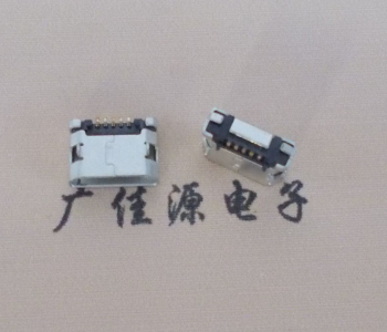 苏州MICRO USB接口 90度卧式母座 插板有柱直边