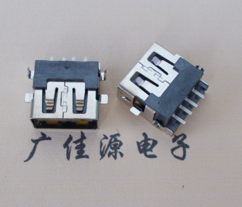 苏州 USB母座 贴片沉板3.5/4.9 直口/卷口铜壳/铁壳