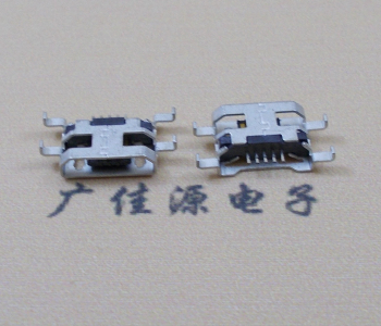 苏州MICRO USB 5PIN接口 沉板1.6MM 四脚插板无导位