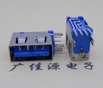 苏州USB 测插2.0母座 短体10.0MM 接口 蓝色胶芯