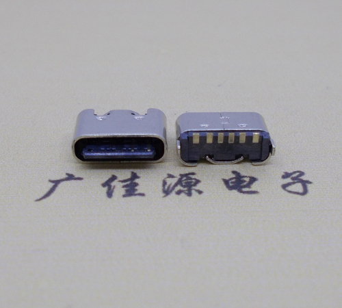 苏州Type-C6p母座接口短体立贴5.0mm