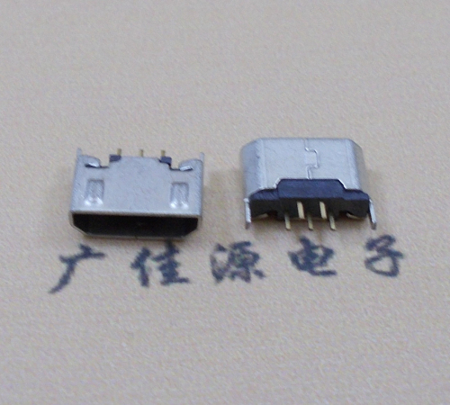 苏州迈克USB 180度母座5p直插带地脚1.5端子直口