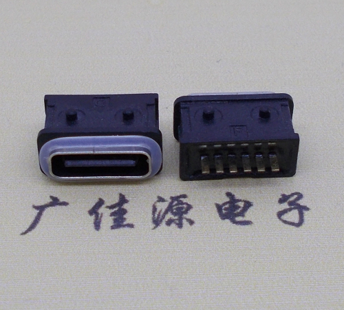 苏州防水type-c6p母座立式直插带定位住连接器