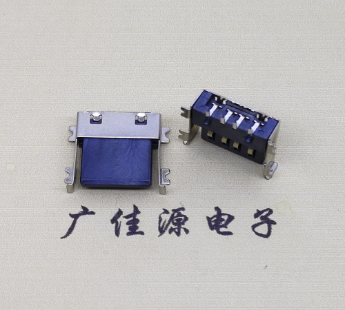 苏州薄胶芯母座 USB2.0卧式贴板A母10.0短体尺寸